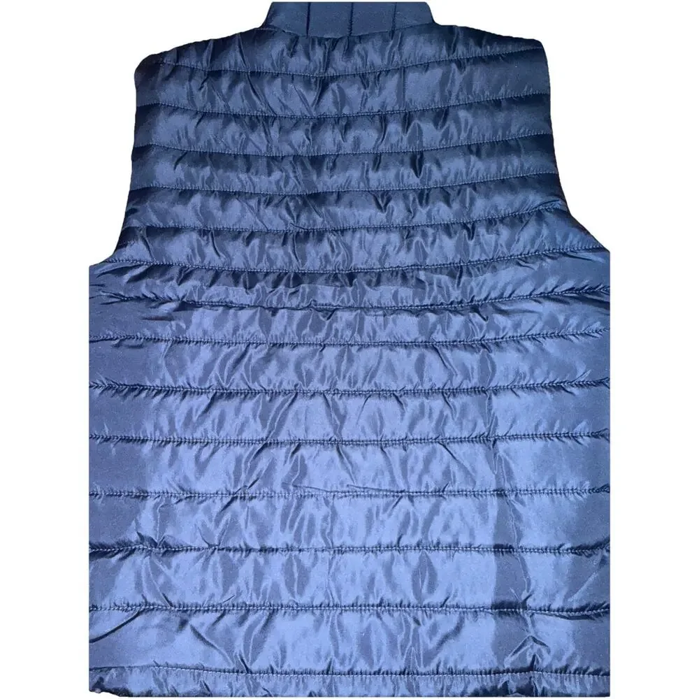 NWT Men’s size XXL (runs Small) Navy Puffer Vest With Outside Zipper Pockets